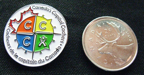 Canada's Capital Cachers pin size